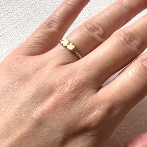 Kate Spade Double Spade Logo Ring Gold Tone Size 6